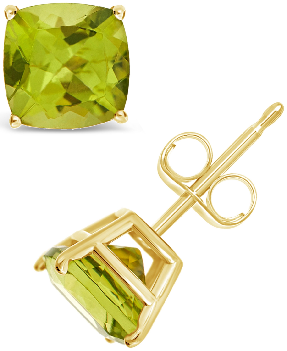 Garnet (3 ct. t.w.) Stud Earrings in 14K Yellow Gold. Also Available  Amethyst and Citrine - Peridot