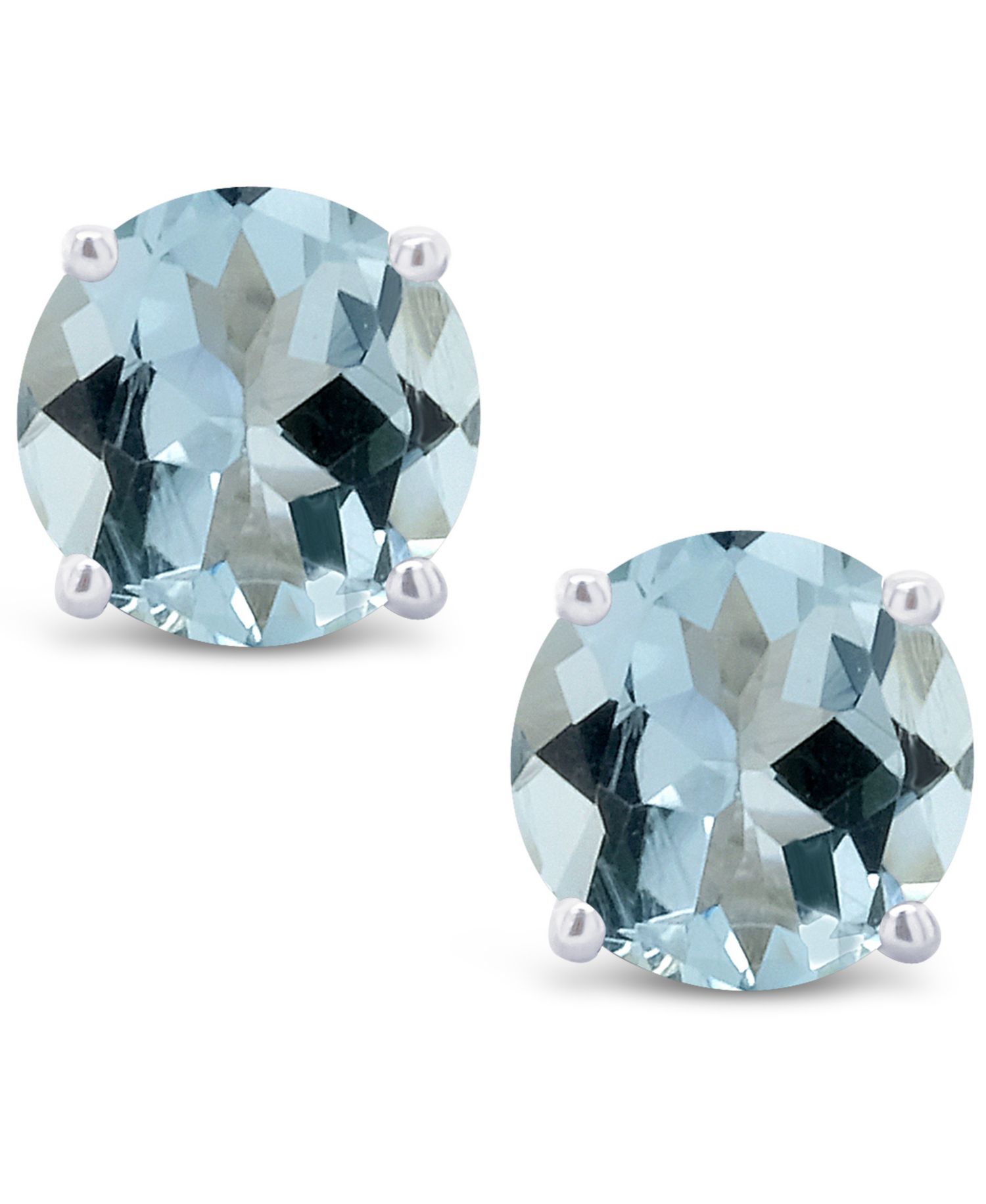 Aquamarine (3/4 ct. t.w.) Stud Earrings in 14K White or Yellow Gold
