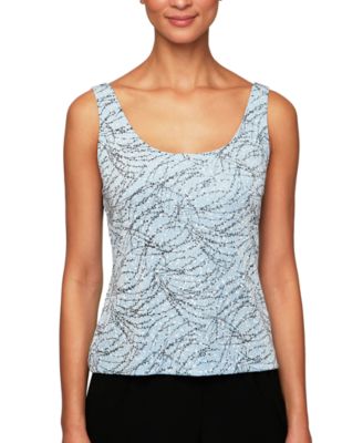 Printed Jacket and Top Set, Regular & Petite Sizes