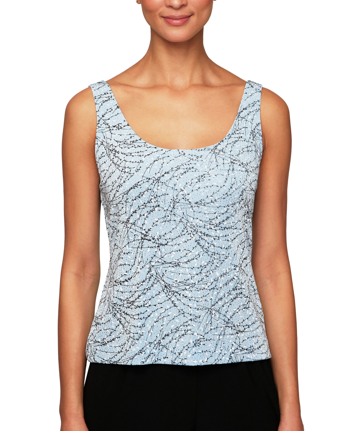 Alex Evenings Printed Jacket and Top Set