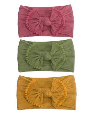 image of Emerson and Friends Baby Girl Pastel Headbands Set, 3 Piece