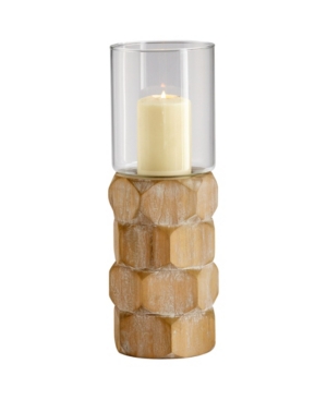Shop Cyan Design Hex Nut Candleholder In Brown