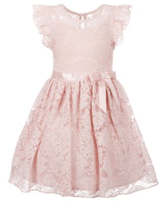 Pink Violet Little Girls Ruffle Sleeve Lace Dress Macy s