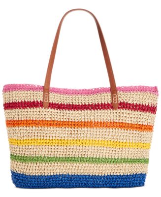 INC International Concepts INC Tropical Straw Tote, Created for Macy's ...