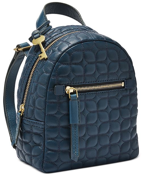 Fossil Megan Mini Leather Quilted Backpack & Reviews Handbags