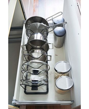Yamazaki - Tower Adjustable Pot Lid Frying Pan Organizer