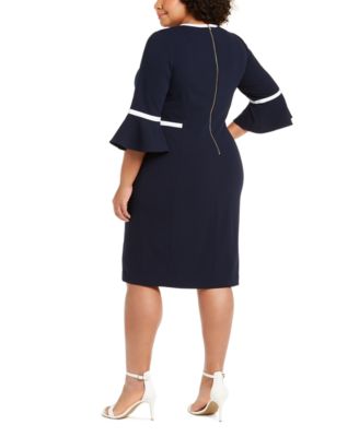 calvin klein plus size bell sleeve dress