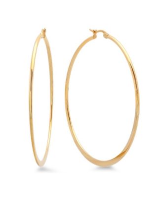 18K Gold Plated Stainless Steel Hoop Earrings