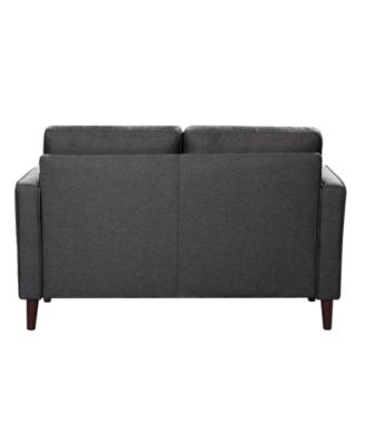 Lillith Modern Loveseat With Upholstered Fabric and Wooden Frame