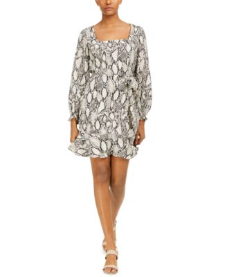 Bar III - Square-Neck Printed Dress