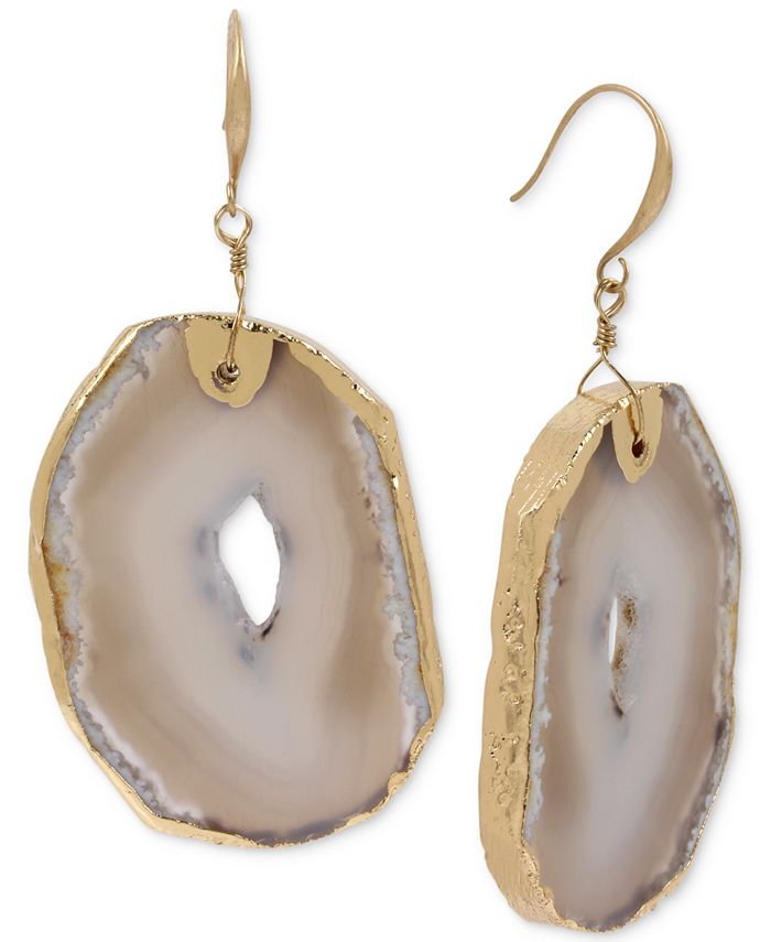 Robert Lee Morris Soho Gold-Tone U-Shape Sculptural Drop Earrings - Macy's