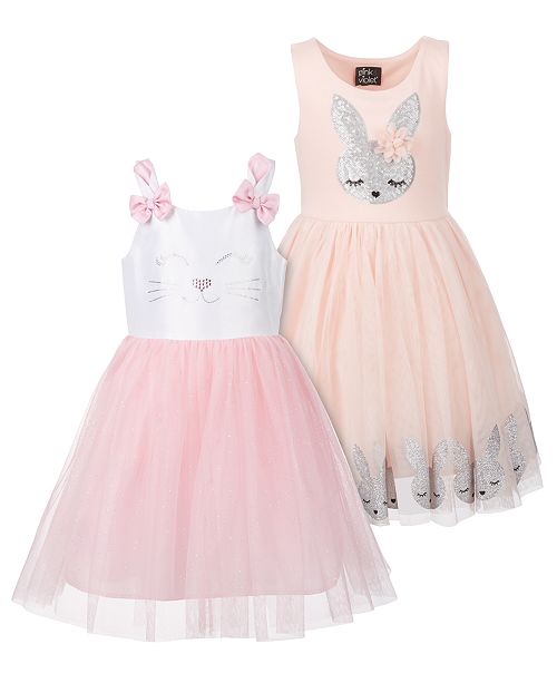 Pink Violet Little Girls Bunny Party Dress Separates Reviews