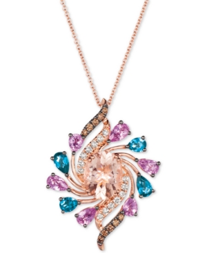 image of Le Vian Multi-Gemstone (3-3/4 ct.t.w.) & Diamond (1/3 ct. t.w.) 18