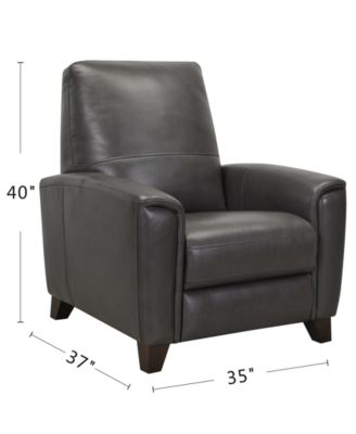 Brayna 35" Classic Leather Pushback Recliner, Created for Macy's
