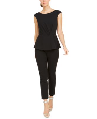 adrianna papell peplum jumpsuit