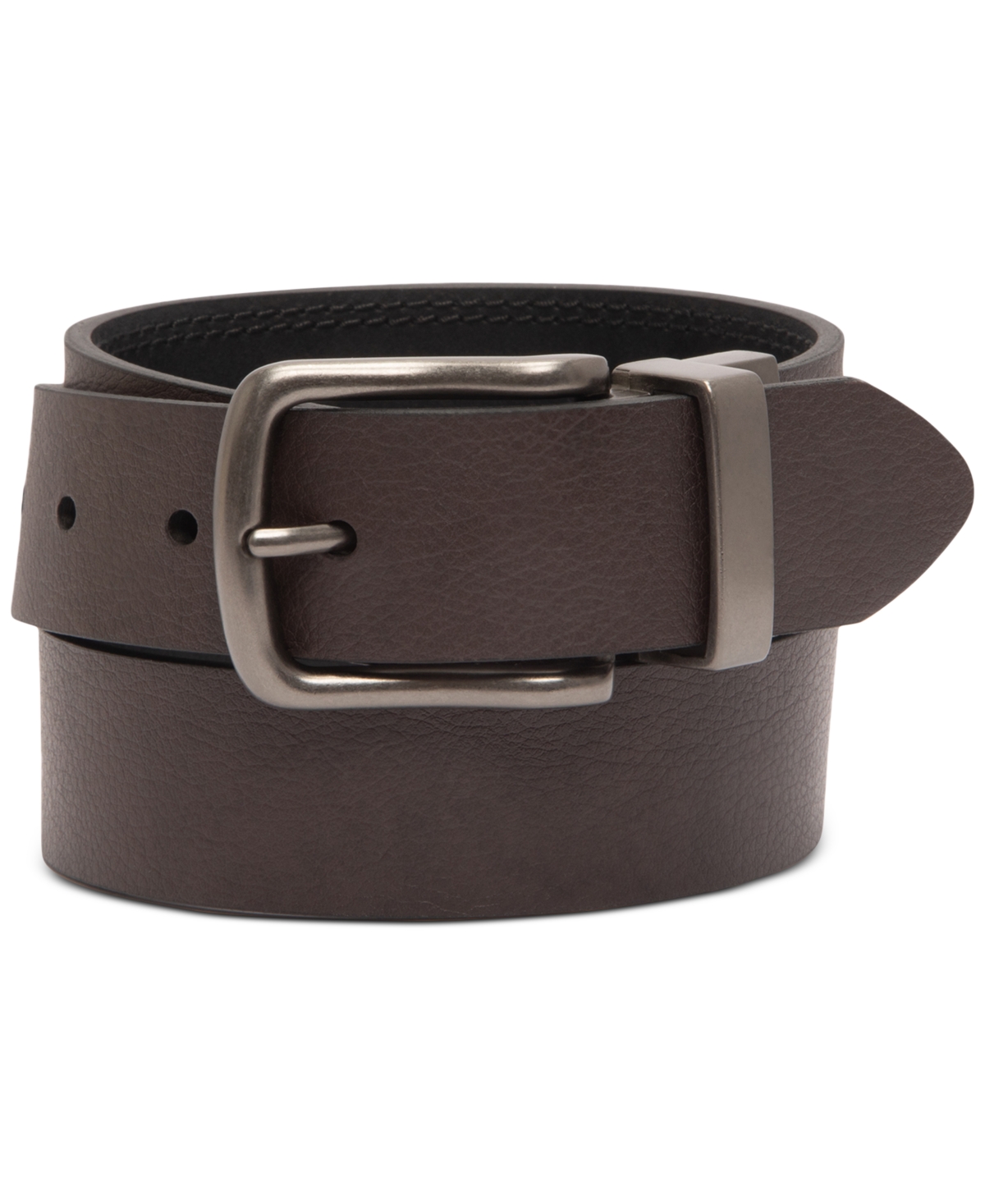 Shop Levi's Men's Embossed Reversible Belt In Black,brown