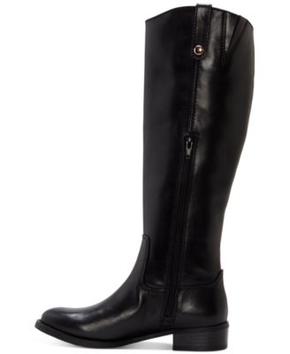 Fawne Wide-Calf Leather Knee High Boots