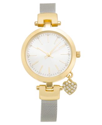 Charter Club - Women's Silver-Tone Mesh Bracelet Watch 35mm