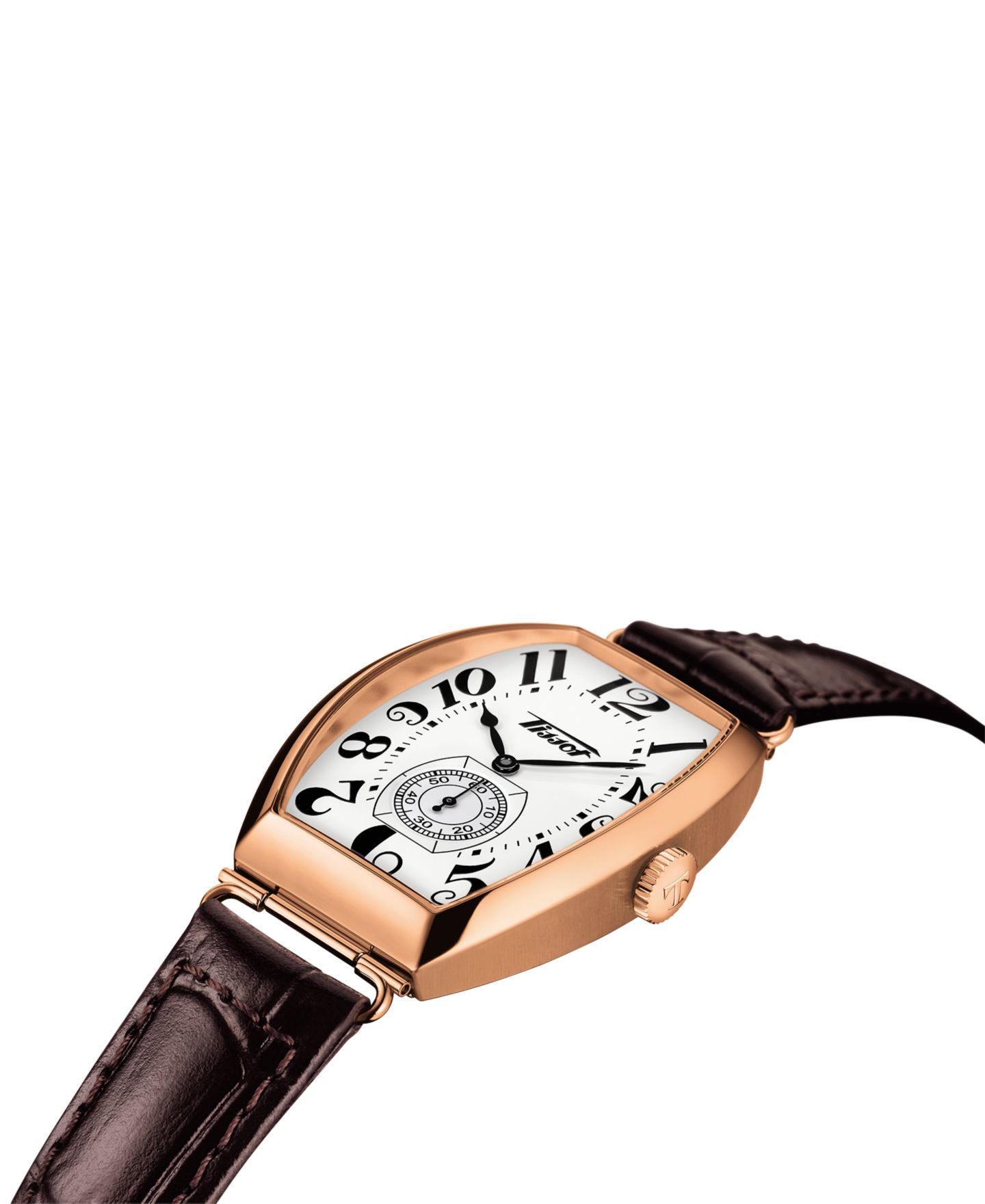 Часы Tissot Unisex Swiss Automatic Heritage Porto Brown Leather Strap Watch 42mm — фото 7