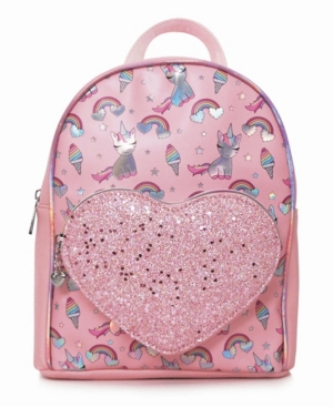 image of Omg! Accessories Toddler, Little and Big Kids Lil Miss Gwen Sweet Treats Print Mini Backpack with Heart Pocket