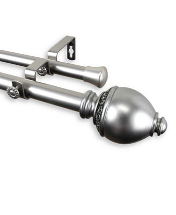 Rod Desyne - Ramona Double Curtain Rod 1" OD 120-170 inch - Mahogany