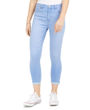 image of Celebrity Pink Juniors- Curvy Cuffed High-Rise Cropped Skinny Jeans