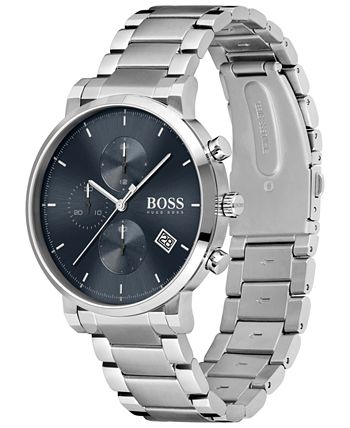 BOSS - Men's Chronograph Integrity Stainless Steel Bracelet Watch 43mm