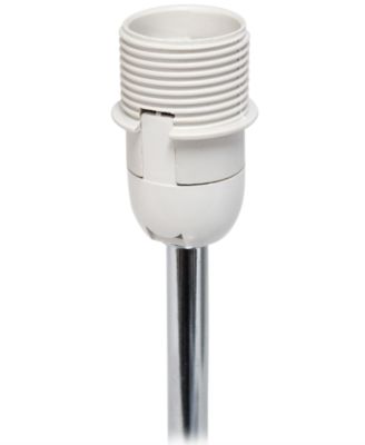 Simple Designs Chrome Mini Basic Table Lamp with Fabric Shade