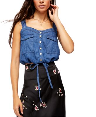 Free People - Palm Desert Cotton Cropped Sleeveless Top