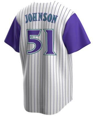 Best Selling Product] Arizona Diamondbacks Randy Johnson 51 MLB White  Purple Jersey Hot Fashion Hoodie Dress