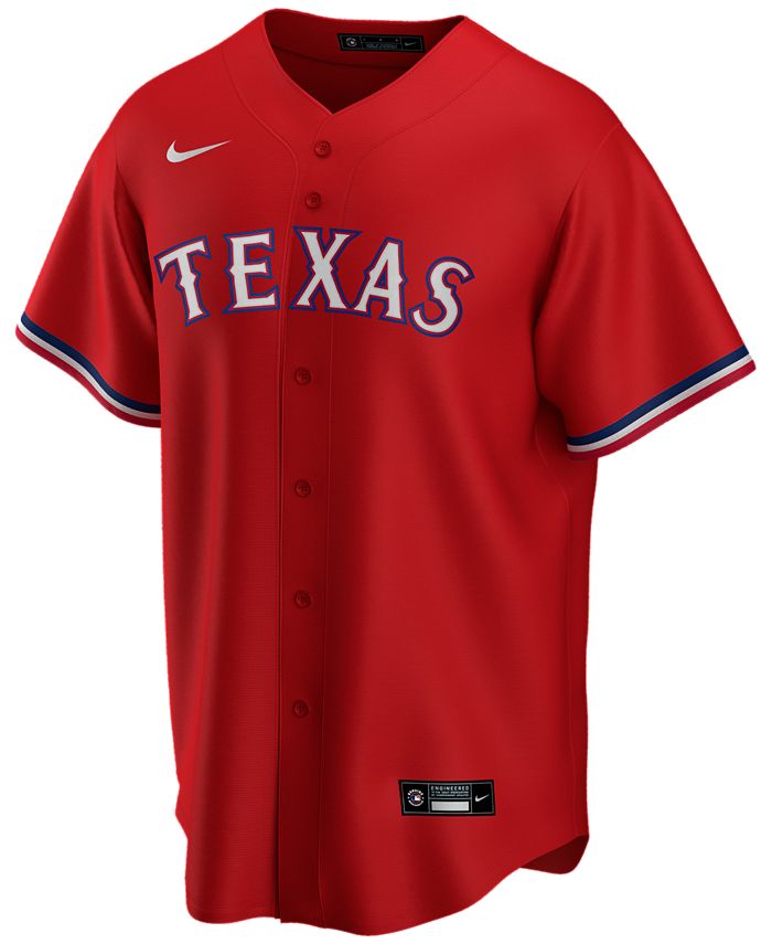 Nike Men's Texas Rangers Official Blank Replica Jersey - Macy's