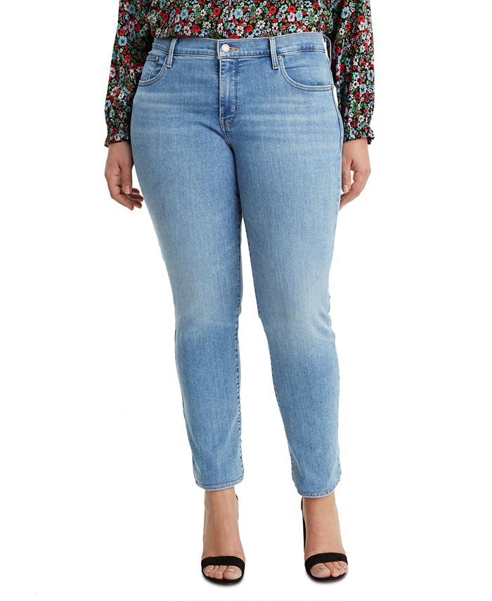 Exposed Button 311 Shaping Ankle Skinny Women's Jeans - Medium Wash