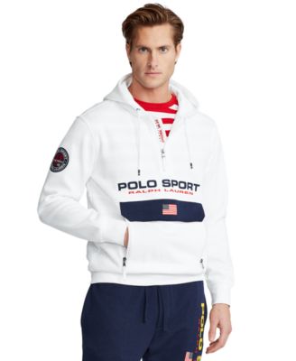 double knit polo hoodie