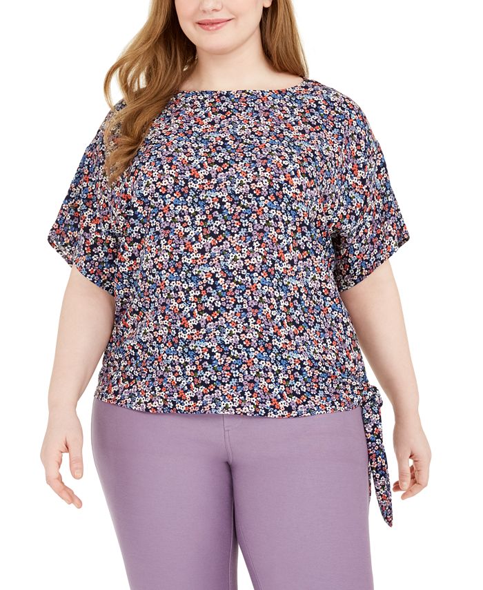 Michael kors outlet side tie blouse