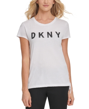 DKNY COTTON TIE-SIDE GRAPHIC T-SHIRT