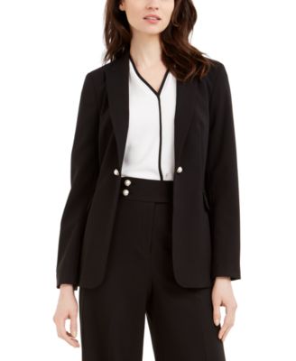 Calvin Klein - Petite One-Button Jacket