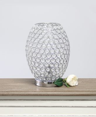 Elegant Designs Elipse Crystal Decorative Curved Accent Uplight Table Lamp