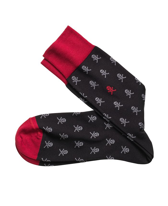 Johnston & Murphy Skull Crossbones Socks - Macy's