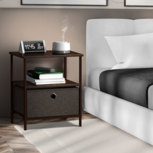 Sorbus Nightstand 1-Drawer Shelf Storage
