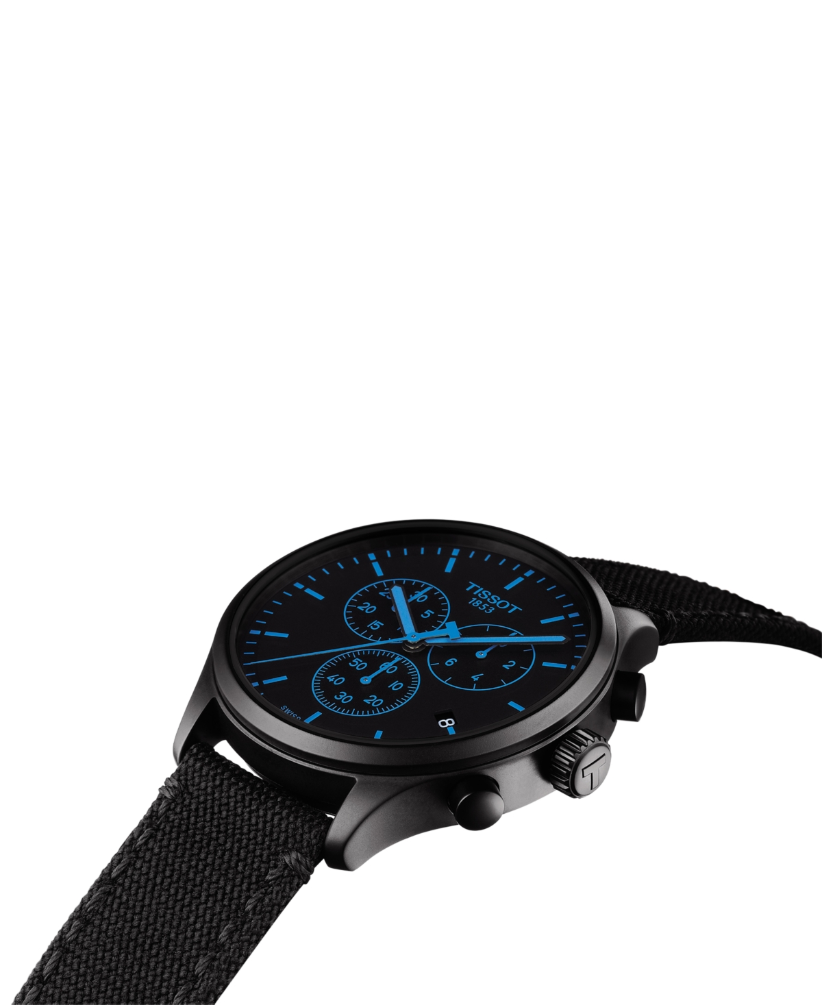 Tissot Men's Swiss Chrono Xl T-SportFabric Strap Watch 45mm - Black