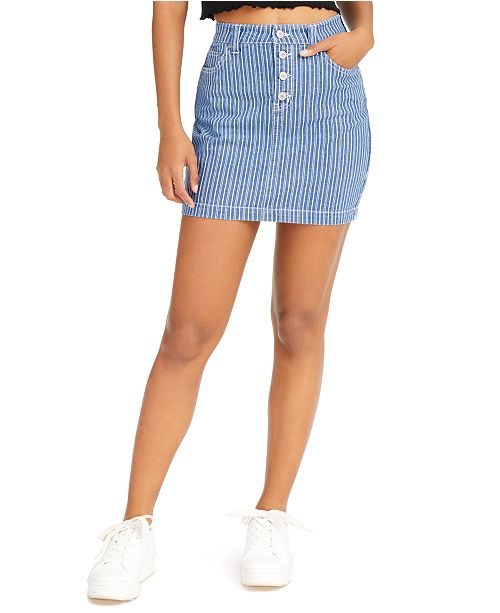 Dickies Junior S Striped Jean Mini Skirt Reviews Skirts Juniors