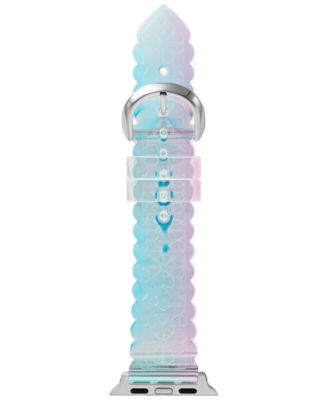 kate spade new york Women's Scalloped Iridescent Silicone Apple Watch Strap 38mm/40mm