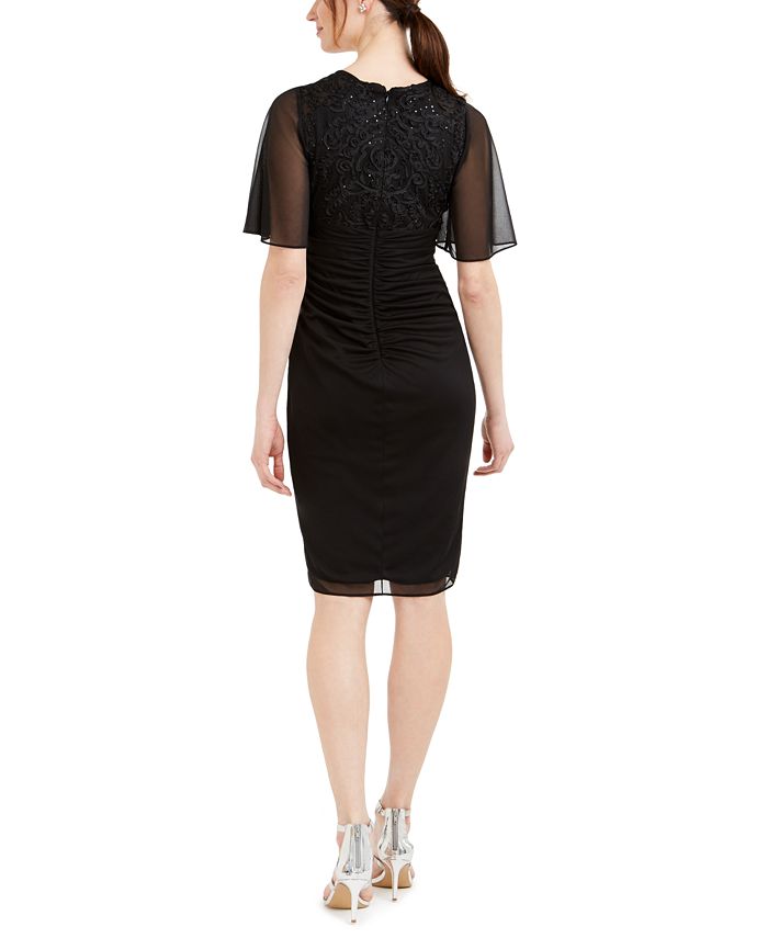 Betsy & Adam Ruched Glamour Dress - Macy's