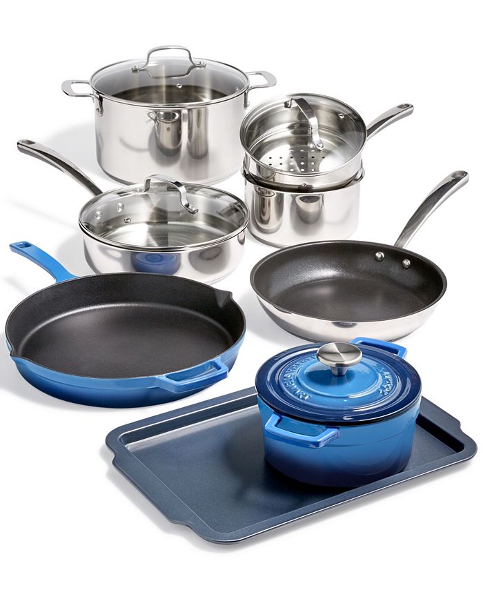 Martha Stewart Collection CLOSEOUT! 12-Pc. Mixed Material Cookware Set,  Created for Macy's - Macy's
