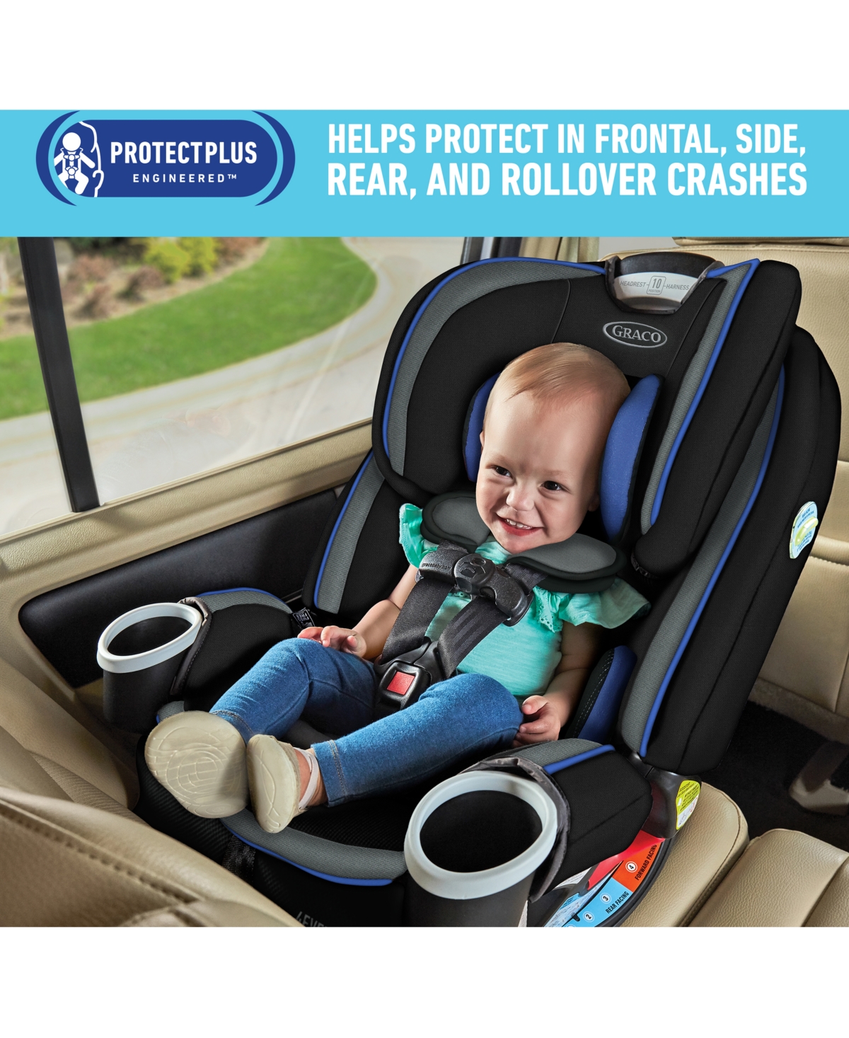 Graco 4ever Dlx 4-in-1 Car Seat In Zagg,black