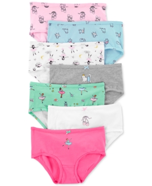 Carter's Little & Big Girls 7-Pk Ballet Underwear