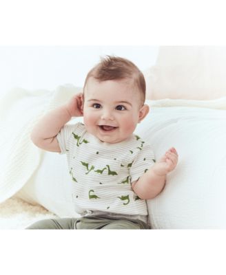 Carter's - Baby Boys 2-Pc. Cotton Dinosaur-Print Bodysuit & Pants Set