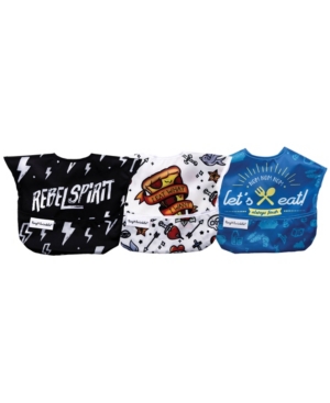 Tiny Twinkle Baby Boys and Girls Pack of 3 Polyester Easy Bib Set