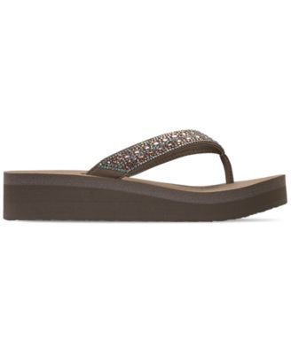 skechers cali vinyasa wedge flip flop