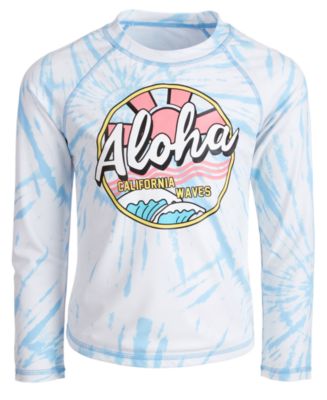 Miken Toddler Girls ALOHA Long-Sleeve Rash Guard - Macy's
